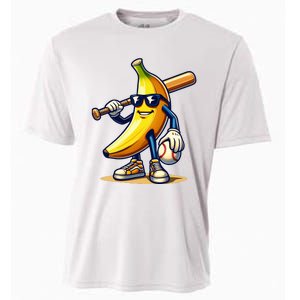 Banana Baseball Lover Cool Game Cooling Performance Crew T-Shirt