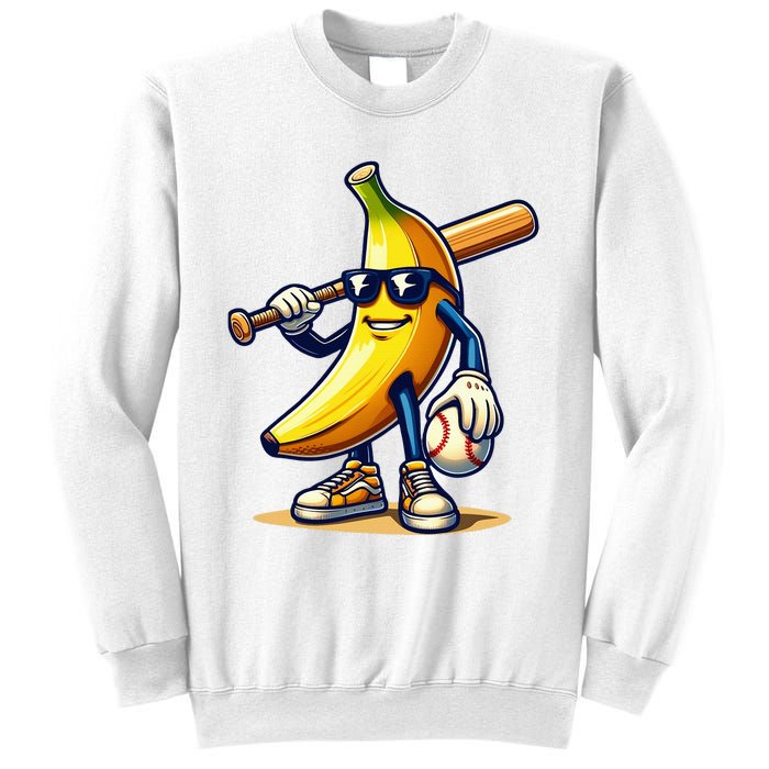 Banana Baseball Lover Cool Game Sweatshirt