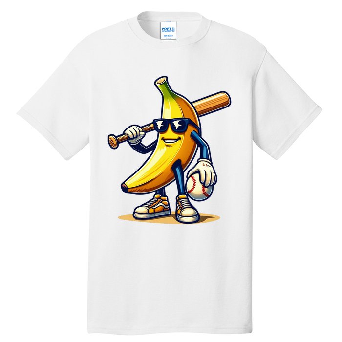 Banana Baseball Lover Cool Game Tall T-Shirt