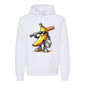 Banana Baseball Lover Cool Game Premium Hoodie