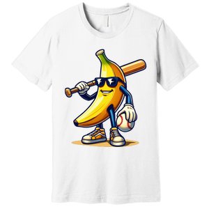 Banana Baseball Lover Cool Game Premium T-Shirt