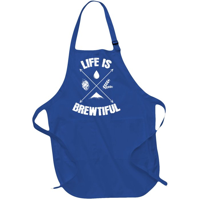 Brewing Beer Life Is Beautiful Cute Gift Full-Length Apron With Pockets