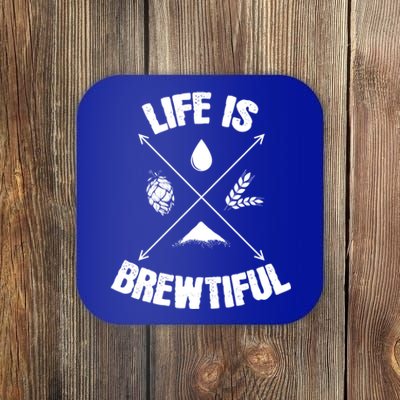 Brewing Beer Life Is Beautiful Cute Gift Coaster