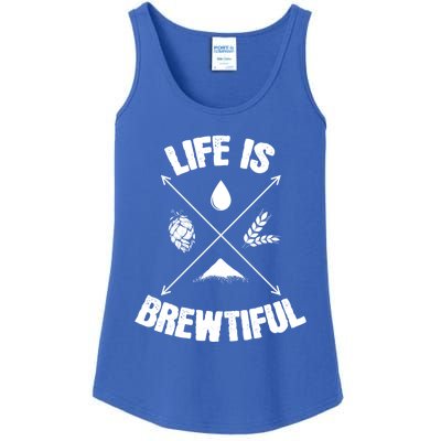 Brewing Beer Life Is Beautiful Cute Gift Ladies Essential Tank