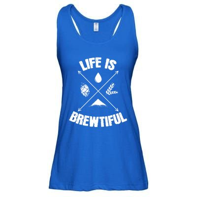 Brewing Beer Life Is Beautiful Cute Gift Ladies Essential Flowy Tank