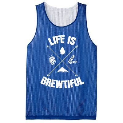 Brewing Beer Life Is Beautiful Cute Gift Mesh Reversible Basketball Jersey Tank