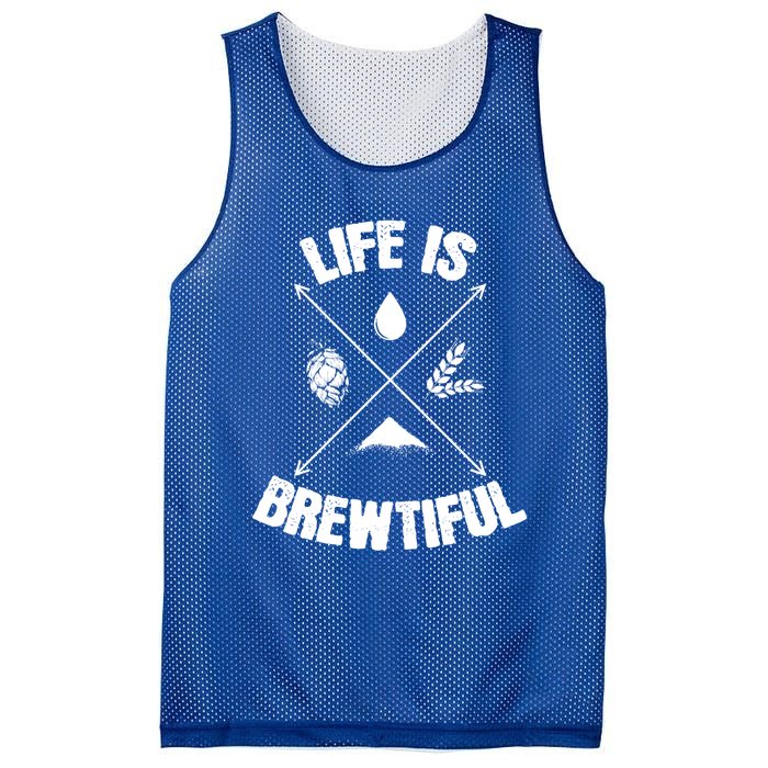 Brewing Beer Life Is Beautiful Cute Gift Mesh Reversible Basketball Jersey Tank