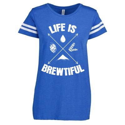 Brewing Beer Life Is Beautiful Cute Gift Enza Ladies Jersey Football T-Shirt