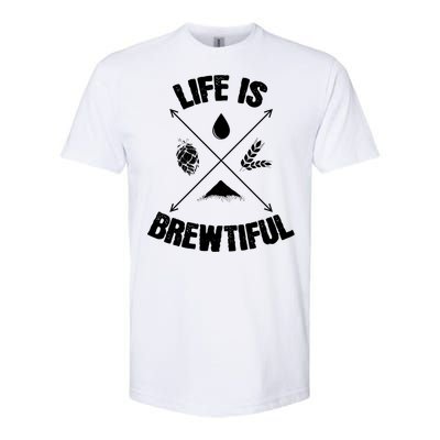 Brewing Beer Life Is Beautiful Cute Gift Softstyle CVC T-Shirt