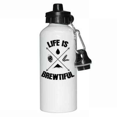 Brewing Beer Life Is Beautiful Cute Gift Aluminum Water Bottle