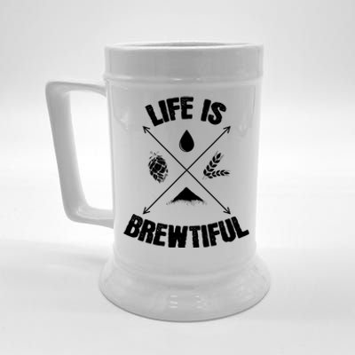 Brewing Beer Life Is Beautiful Cute Gift Beer Stein