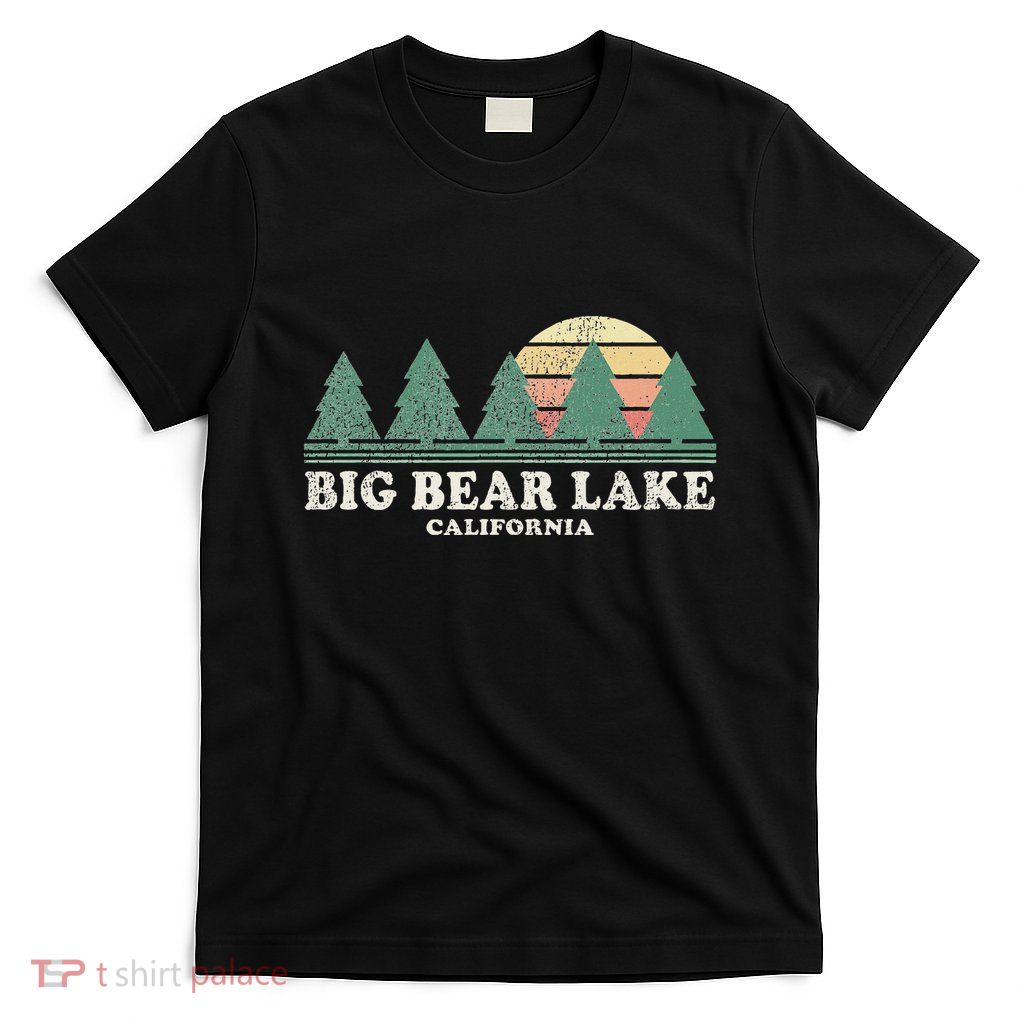 Big Bear Lake Ca Vintage Throwback Retro 70s Design T-Shirt