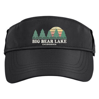 Big Bear Lake Ca Vintage Throwback Retro 70s Design Adult Drive Performance Visor