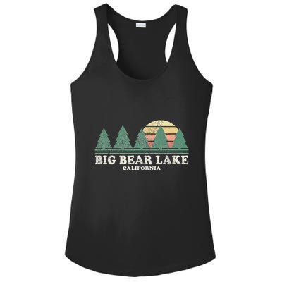 Big Bear Lake Ca Vintage Throwback Retro 70s Design Ladies PosiCharge Competitor Racerback Tank