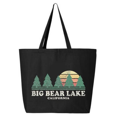 Big Bear Lake Ca Vintage Throwback Retro 70s Design 25L Jumbo Tote
