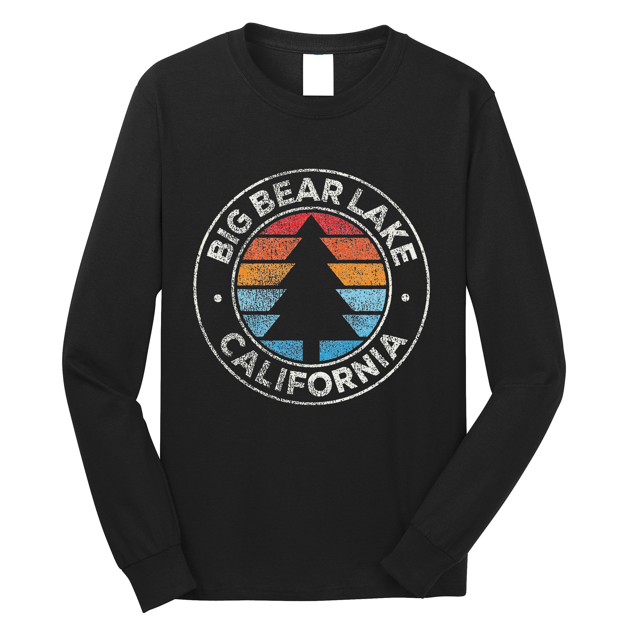Big Bear Lake California Ca Vintage Graphic Retro 70s Long Sleeve Shirt
