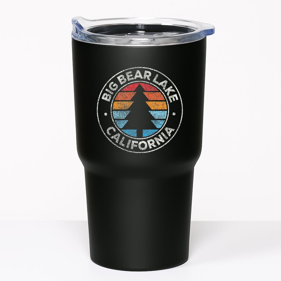 Big Bear Lake California Ca Vintage Graphic Retro 70s Tumbler