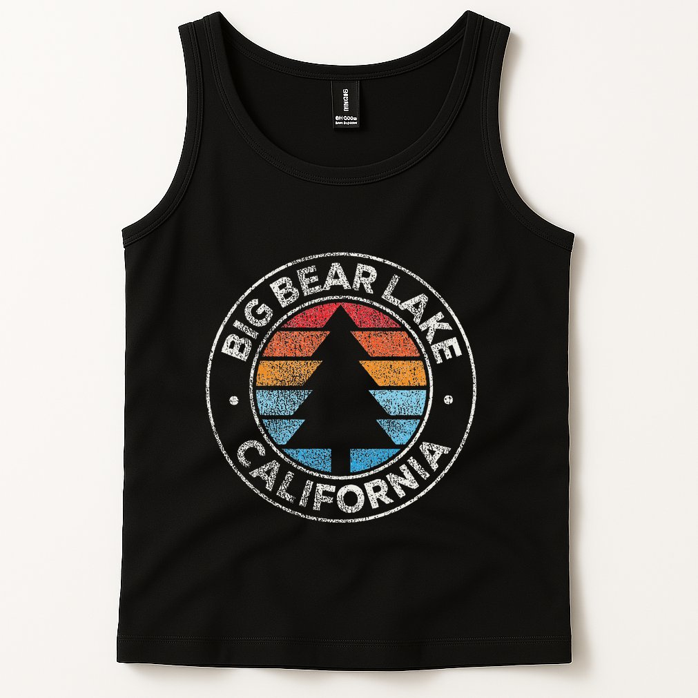 Big Bear Lake California Ca Vintage Graphic Retro 70s Tank Top