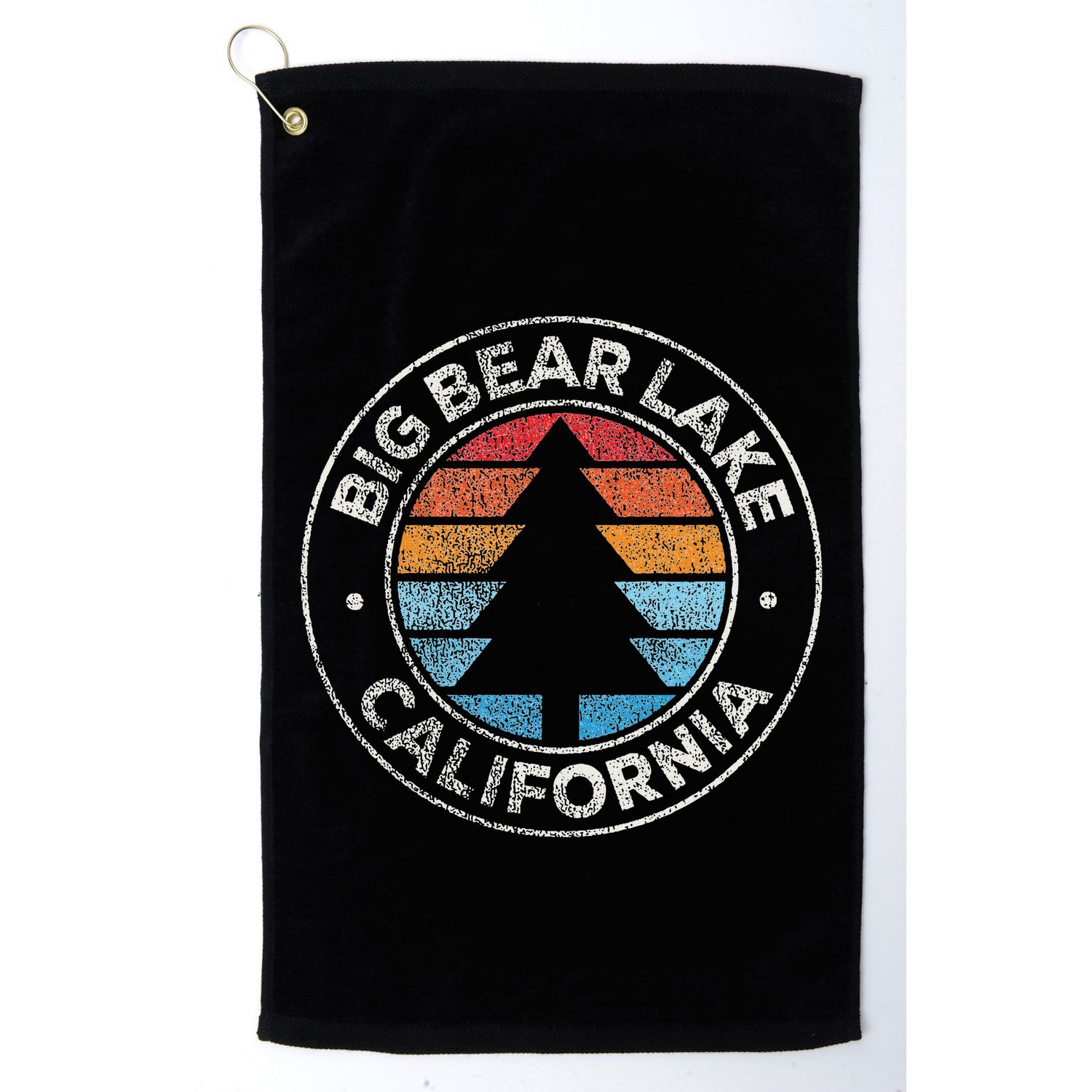 Big Bear Lake California Ca Vintage Graphic Retro 70s Golf Towel