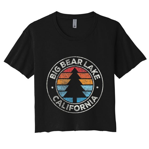 Big Bear Lake California Ca Vintage Graphic Retro 70s Crop Top