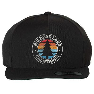 Big Bear Lake California Ca Vintage Graphic Retro 70s Wool Snapback Cap