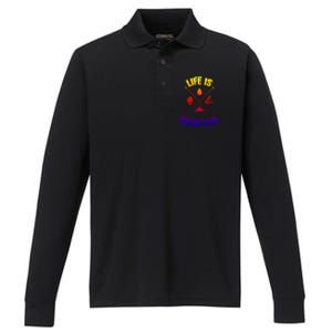 Brewing Beer Life Is Beautiful Gift Performance Long Sleeve Polo