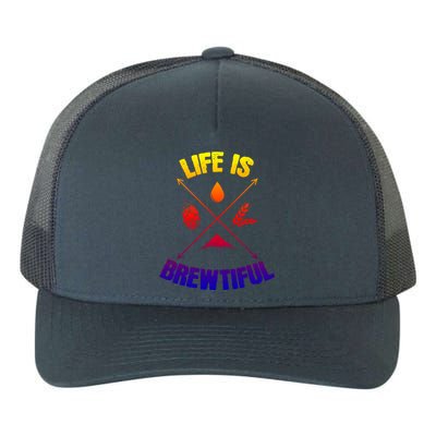 Brewing Beer Life Is Beautiful Gift Yupoong Adult 5-Panel Trucker Hat