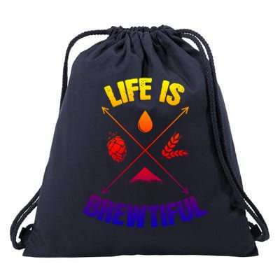 Brewing Beer Life Is Beautiful Gift Drawstring Bag