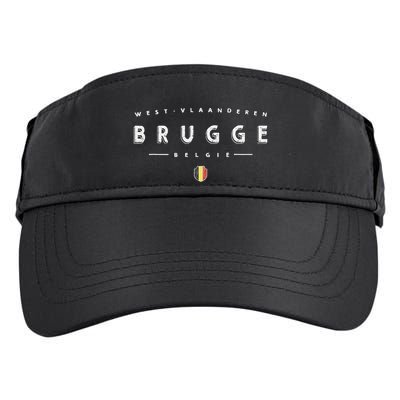 Bruges Belgium Logo Brugge België Adult Drive Performance Visor