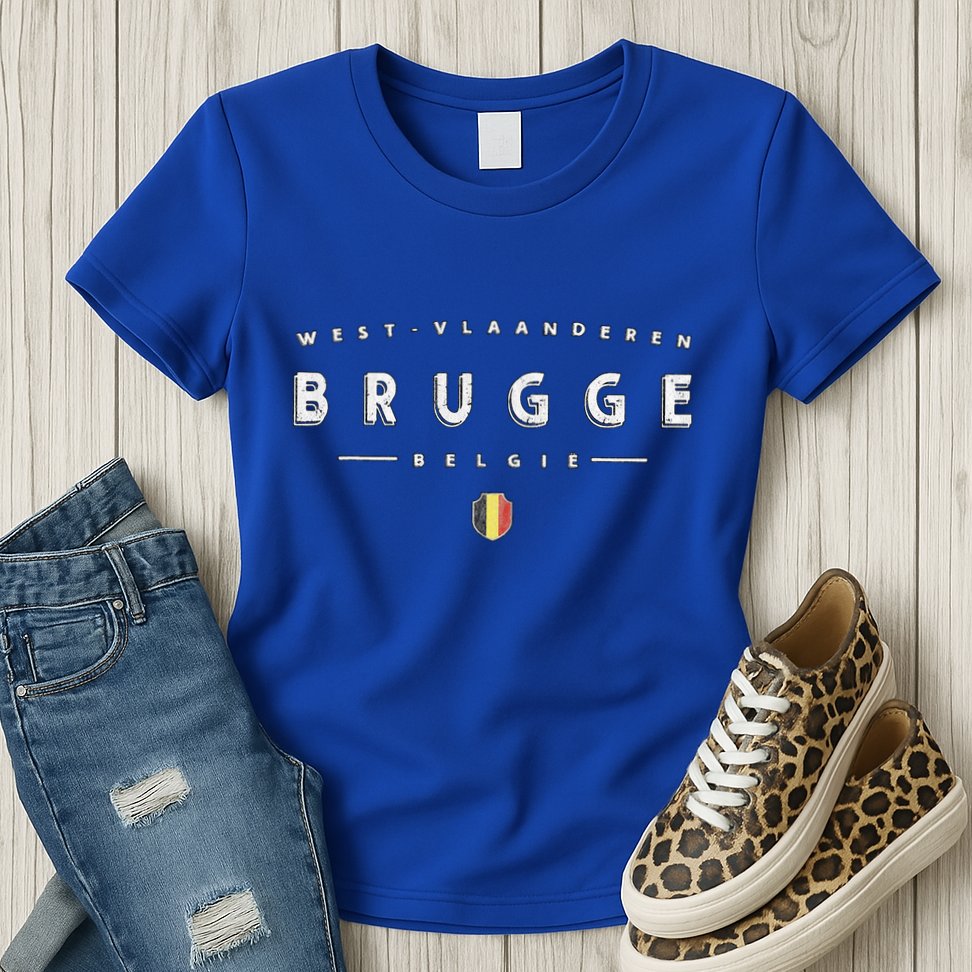 Bruges Belgium Logo Brugge België Womens T-Shirt