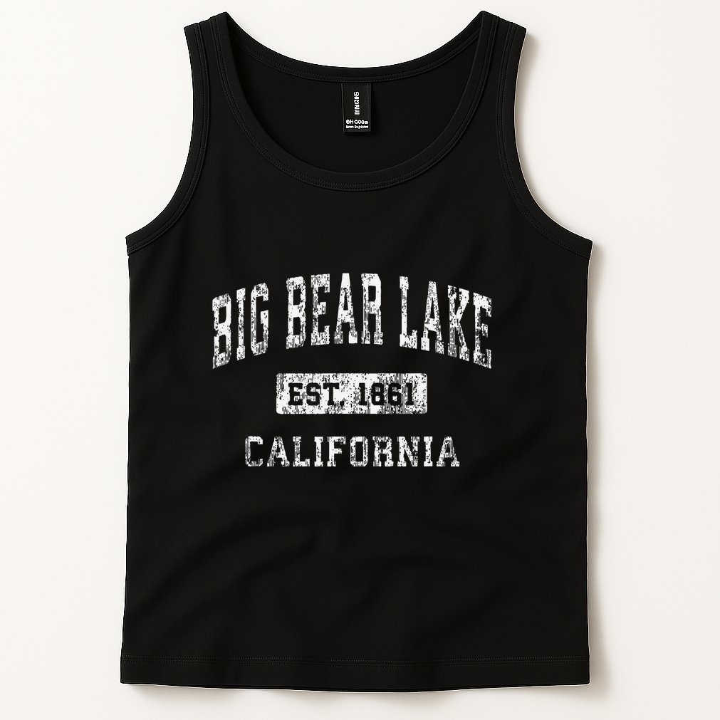 Big Bear Lake California Ca Vintage Established Tank Top