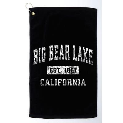 Big Bear Lake California Ca Vintage Established Golf Towel