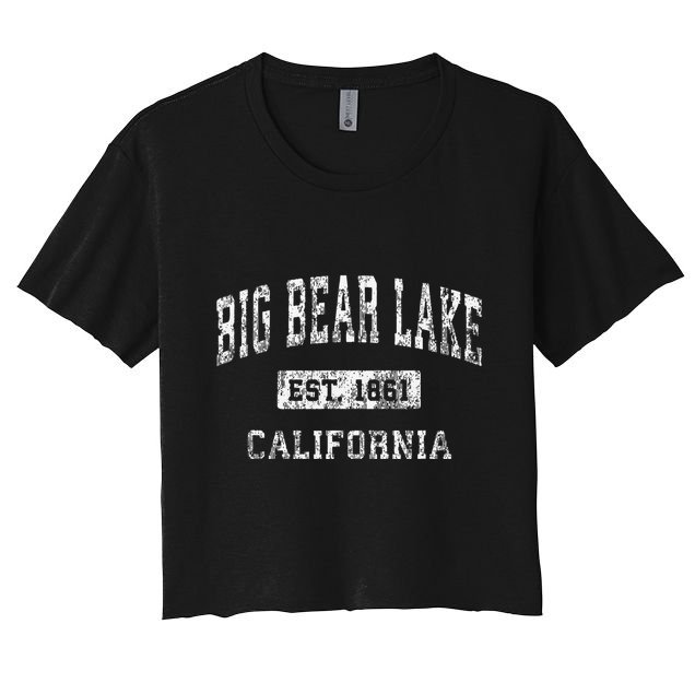 Big Bear Lake California Ca Vintage Established Crop Top