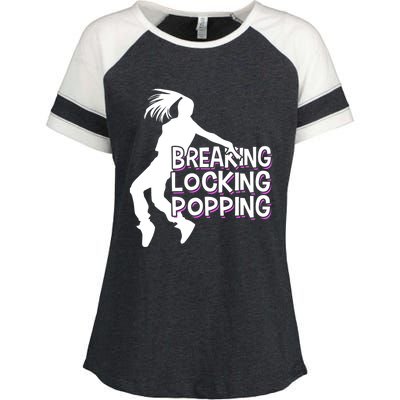 Breakdancing Breaking Locking Poppin Breakdance Hip Hop Gift Enza Ladies Jersey Colorblock Tee