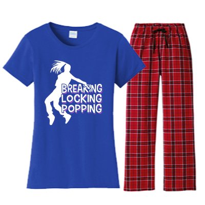 Breakdancing Breaking Locking Poppin Breakdance Hip Hop Gift Women's Flannel Pajama Set