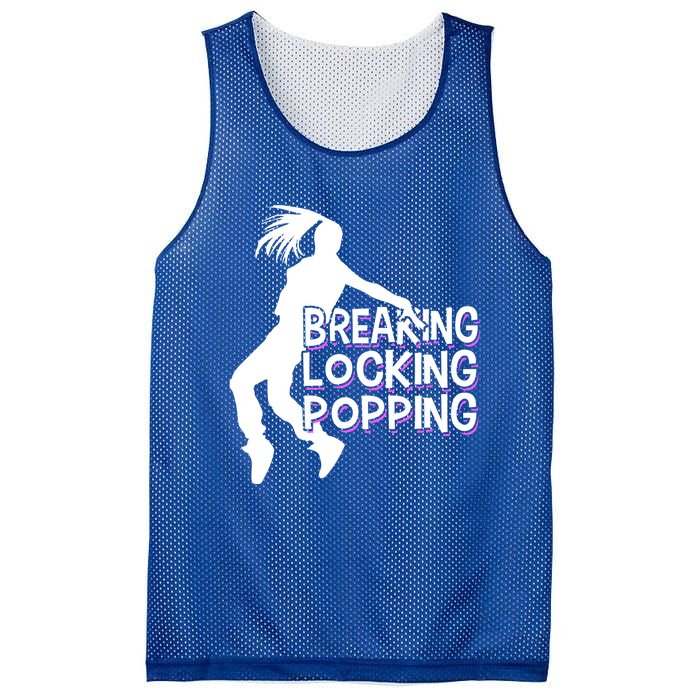 Breakdancing Breaking Locking Poppin Breakdance Hip Hop Gift Mesh Reversible Basketball Jersey Tank