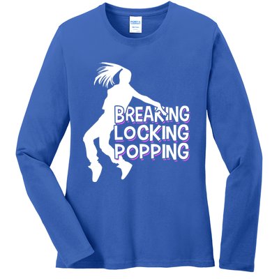 Breakdancing Breaking Locking Poppin Breakdance Hip Hop Gift Ladies Long Sleeve Shirt