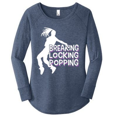 Breakdancing Breaking Locking Poppin Breakdance Hip Hop Gift Women's Perfect Tri Tunic Long Sleeve Shirt