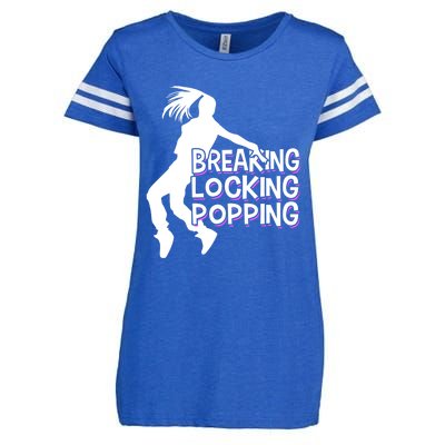 Breakdancing Breaking Locking Poppin Breakdance Hip Hop Gift Enza Ladies Jersey Football T-Shirt