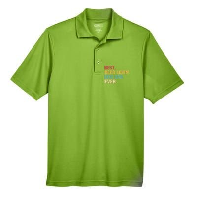 Best Beer Lovin Dog Dad Ever Cool Gift Men's Origin Performance Piqué Polo