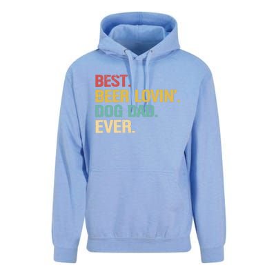 Best Beer Lovin Dog Dad Ever Cool Gift Unisex Surf Hoodie