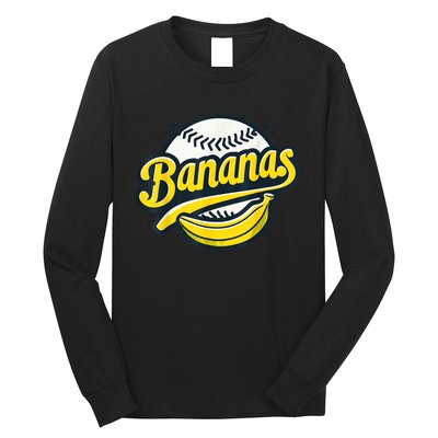 Banana Baseball Lover Cool Game Kawaii Long Sleeve Shirt