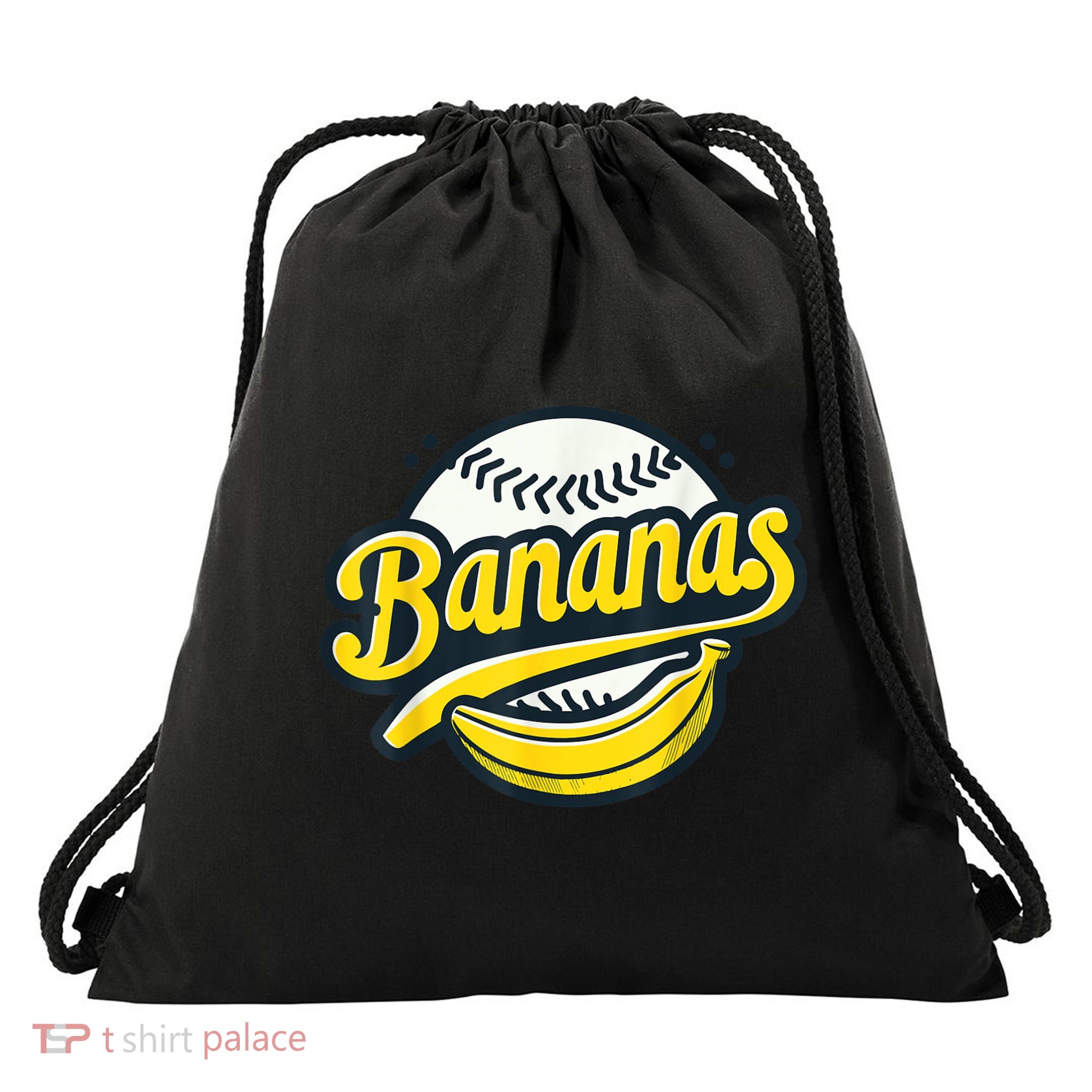 Banana Baseball Lover Cool Game Kawaii Drawstring Bag