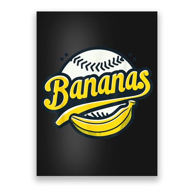 Banana Baseball Lover Cool Game Kawaii Poster