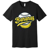 Banana Baseball Lover Cool Game Kawaii Premium T-Shirt