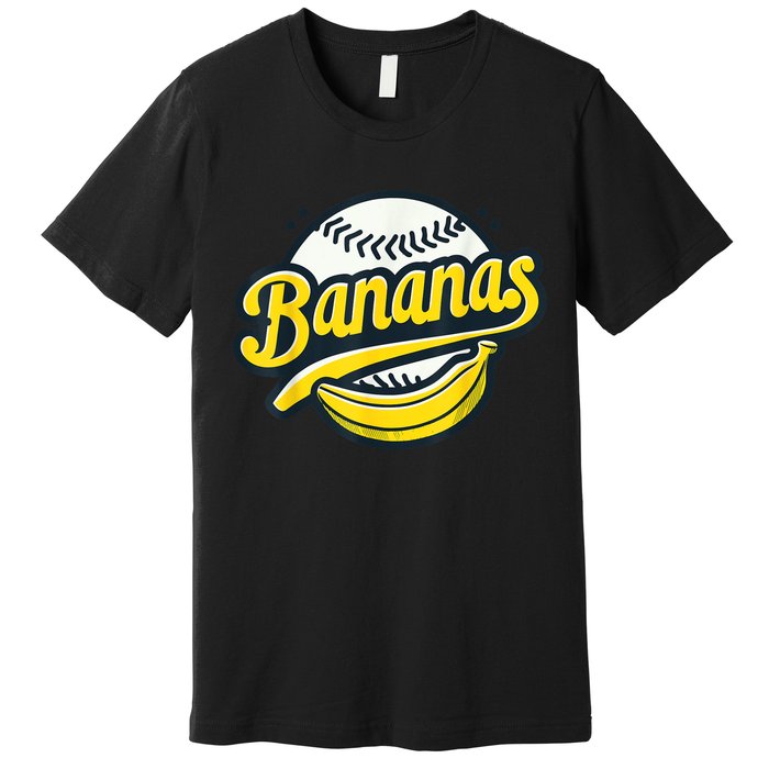 Banana Baseball Lover Cool Game Kawaii Premium T-Shirt
