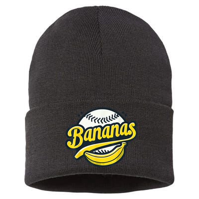 Banana Baseball Lover Cool Game Kawaii Sustainable Knit Beanie