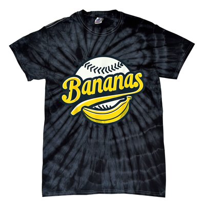 Banana Baseball Lover Cool Game Kawaii Tie-Dye T-Shirt