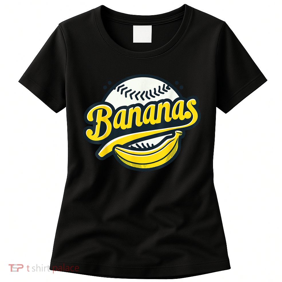 Banana Baseball Lover Cool Game Kawaii Womens T-Shirt