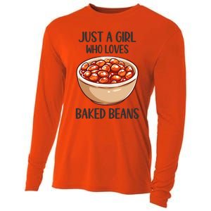 Baked Beans Lovers Gift Just A Who Loves Baked Beans Gift Cooling Performance Long Sleeve Crew